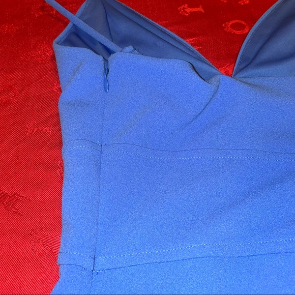 Express spaghetti strap fitted dress blue size small - Picture 6 of 10